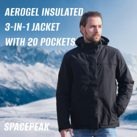 SpacePeak: Aerogel Insulated Jacket with 20 Pocket