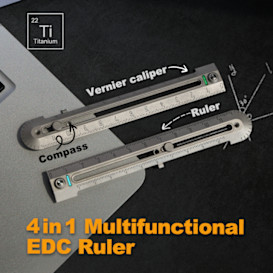 AllPro Ruler: 5-in-1 Titanium EDC Ruler