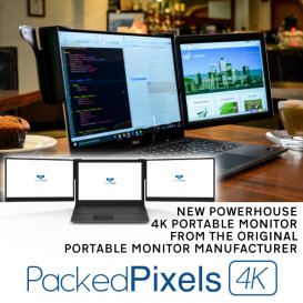 Packed Pixels 4K - 15.6'' Portable Laptop Monitor