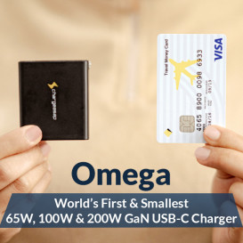Omega: World's Smallest 100W & 200W USB-C Charger