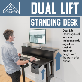 Dual Lift Desk: Adjust Monitor AND Desk Height