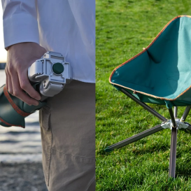 Foldable Lander: Chair, Table Ottoman