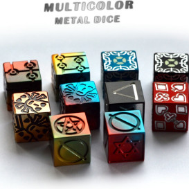 MULTICOLOR METAL DICE