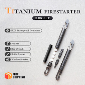 The Infinity - Titanium Firestarter & Multi-Tool
