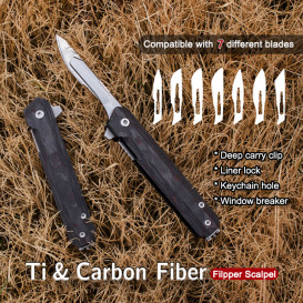 The SerpBlade:Titanium Mini Folding Scalpel Knife
