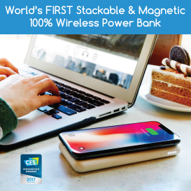 WiBa: 2-in-1 Wireless Magnetic Power Bank & Dock
