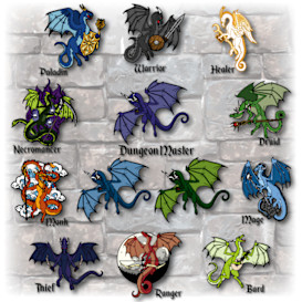 D&D Role Playing Game Themed Dragons Enamel Pins