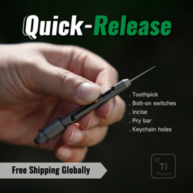 The AcePick-Ti Quick Release Toothpick&Multi-tool