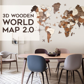 World's first 3D Wooden World Map