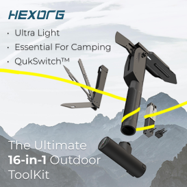 HexOrg - The Ultimate 16-in-1 Outdoor ToolKit