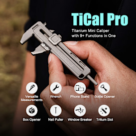 TiCal Pro-Titanium Mini Caliper Multi Functions