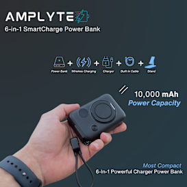 6-in-1 Power Bank Charger with AC Plug And Cables