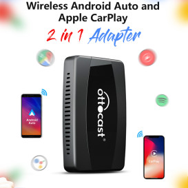 Wireless Android Auto & CarPlay 2 in 1 Adapter