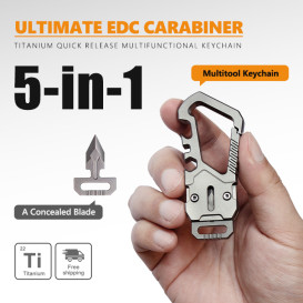 The KeySnap--Titanium EDC Multitool Keychain