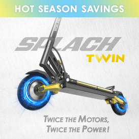 SPLACH TWIN: Dual Motor E-Scooter 72H Summer Sale