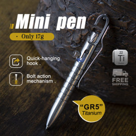 Titanium Bolt Action Pen for On-the-Go Writing