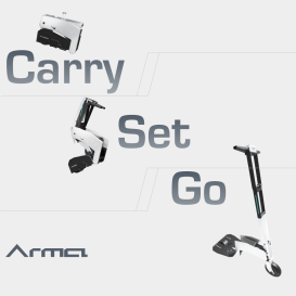 Arma Scooter: Easy to carry, fits in your bag.