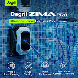 Degrii Zima Pro - Ultrasonic Radar Pool Cleaner
