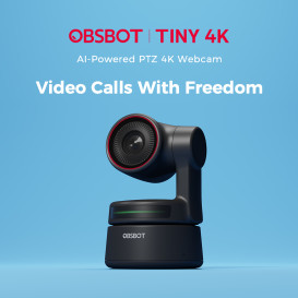 OBSBOT Tiny 4K: AI-Powered, PTZ 4K Webcam