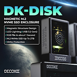 DECOKEE - Magnetic M.2 NVMe SSD Enclosure