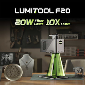 LumiTool 20W True Fiber Laser Engraver: 10X Faster