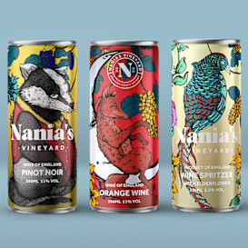 Nania's Vineyard English Craft Wine - in Cans!