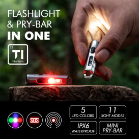 HUNT XR: Multi-Light Mini Flashlight & Tool in One