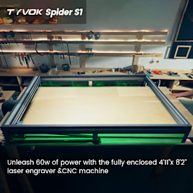 Spider S1: Wholeboard 60W With Laser&LightBurn CNC