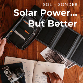 Travel Wallet with SOLAR PANELS and Power Bank