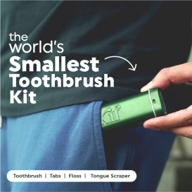 KIF- Pocket-Sized Ti Toothbrush Kit For On-The-Go