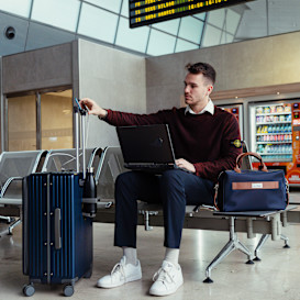 Side-Opening Carry-on Suitcase with Packing Cubes