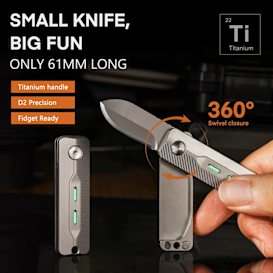 TiNova: Magnetic Ti Mini EDC Knife & Fidget Tool
