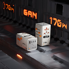 World's First Mecha All-in-One 170W Travel Adapter