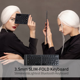 3.5mm World's Slimmest Foldable Wireless Keyboard