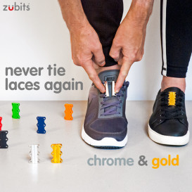 ZUBITS magnetic lacing. Metallics. Never tie laces