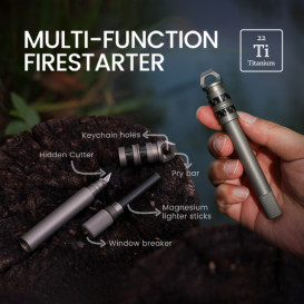 The SparkX:Ti All-in-One Quick Release Firestarter