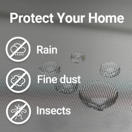 Rain & insect&Pet-proof COBWEB window screen.
