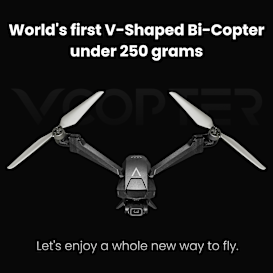 Falcon Mini - First V-Shaped Bi-Copter under 250g