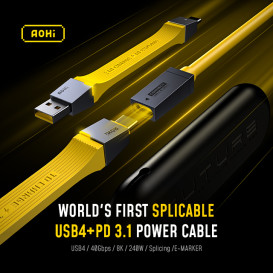 World's First Splicable USB 4 & PD 3.1 Power Cable