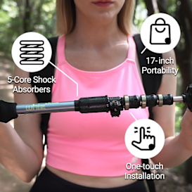 Premium Trekking Pole with 5-Core Shock Absorbers