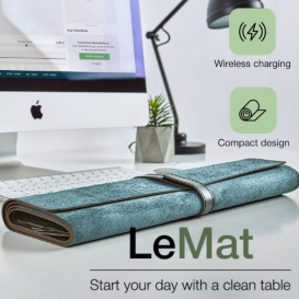 LeMat - Wireless Charging Leather Desk Pad!