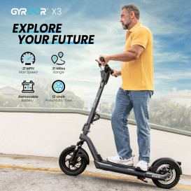 Gyroor X3: Fat Tire Scooter with Removable Battery