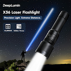 DeepLumin X36: Outdoor and Diving Laser Flashlight