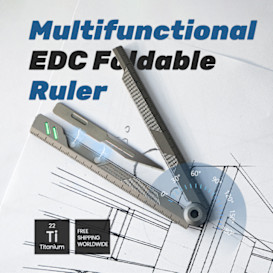 The Prule: Ti Multifunctional EDC Foldable Ruler
