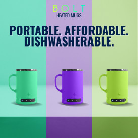 BOLT: the world's first dishwasher safe heated mug