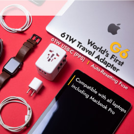 G6: World's First 61W Travel Adapter with GaN