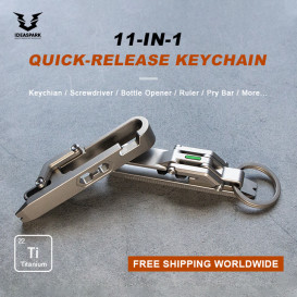 11-In-1 Ti  Multifunction Quick-Release Keychain