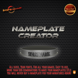 Easy Nameplate Creator for your Miniatures STL