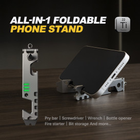 All-in-1 Titanium Foldable EDC Phone Stand
