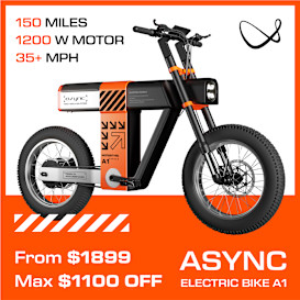 ASYNC A1: Futuristic e-bike with a 150 mile range
